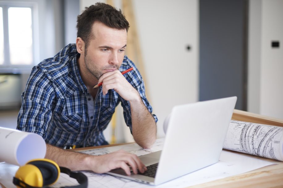 Man surfing online